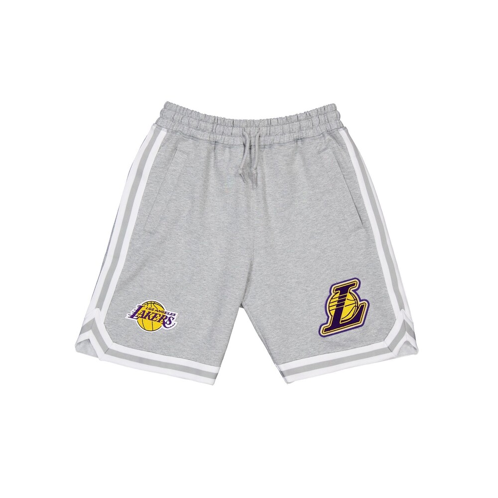 New Era Los Angeles Lakers Gray Logo Select Shorts - Size S